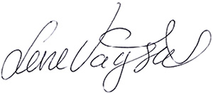 Signaturen til Lene Vågslid