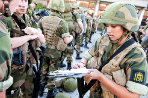Figur 3.3 Soldat fra Gardens beredskapsstyrke