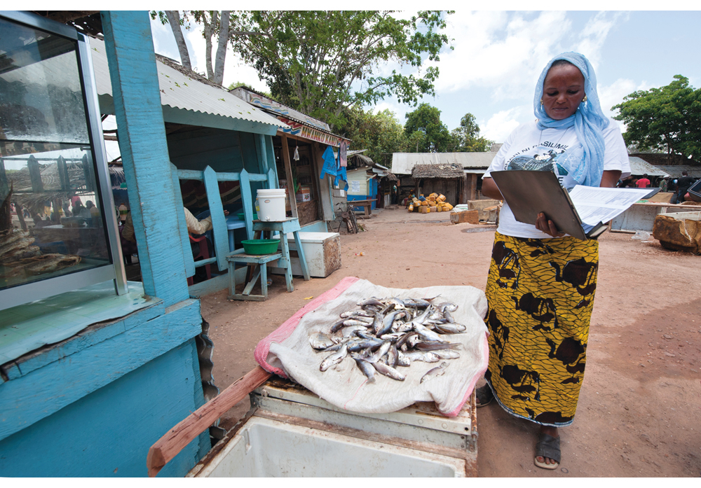 Figur 5.7 Innsamling av fiskeridata i RuMaKi-området i Tanzania.