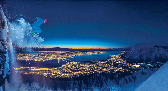 Figur 4.10 Tromsø er et viktig vekstsenter i nord. Som vertsby for Framsenteret, UiT Norges arktiske universitet, sekretariatene for Arktisk råd og Arktisk økonomisk råd samt Arctic Frontiers og Arctic Mayors’ Forum er Tromsø Norges arktiske hovedstad.