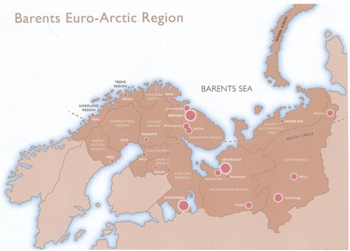 Figur 2.2 Barentsregionen