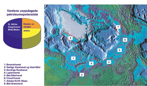 Figur 3.11 Petroluemspotensiale i nordområdene