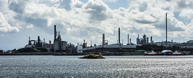 Et bilde som viser oljeraffineriet på Mongstad i Nordhordland.