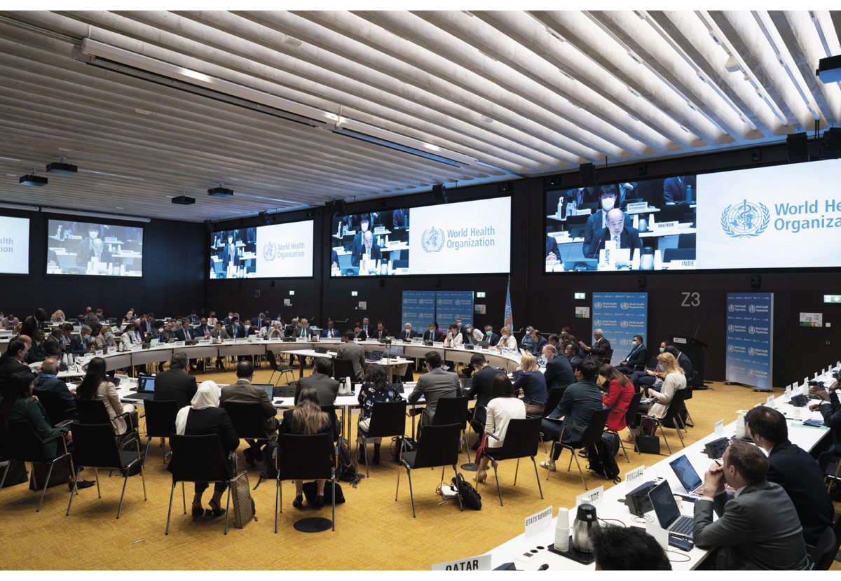 Figure 3.6 Image from a 2022 meeting of the Executive Board of the World Health Organization.