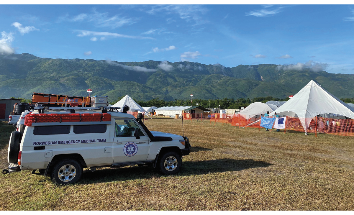 Figur 6.1 NOR EMTs feltklinikk og camp på Haiti i 2021.