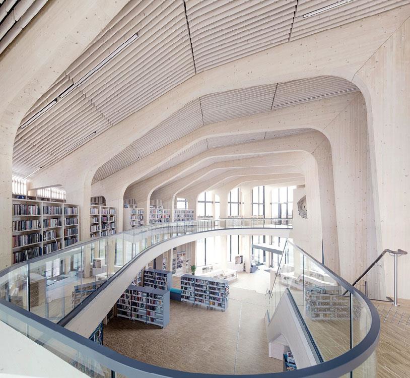 Bilde 15: Samling bibliotek, Nord-Odal. Byggherre: Nord-Odal kommune. Arkitekt: Helen & Hard AS. Foto: Sindre Ellingsen
