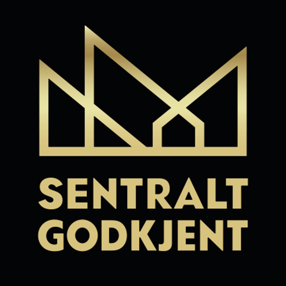 Merket for sentral godkjenning, med teksten: Sentralt godkjent
