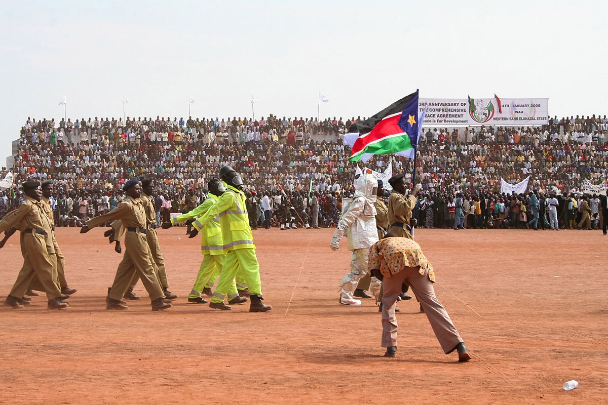Figur 3.9 Norge hadde et sterkt engasjement i fredsprosessen mellom Nord- og Sør-Sudan. Her under en treårsmarkering av fredsavtalen i Sør-Sudan i 2008.