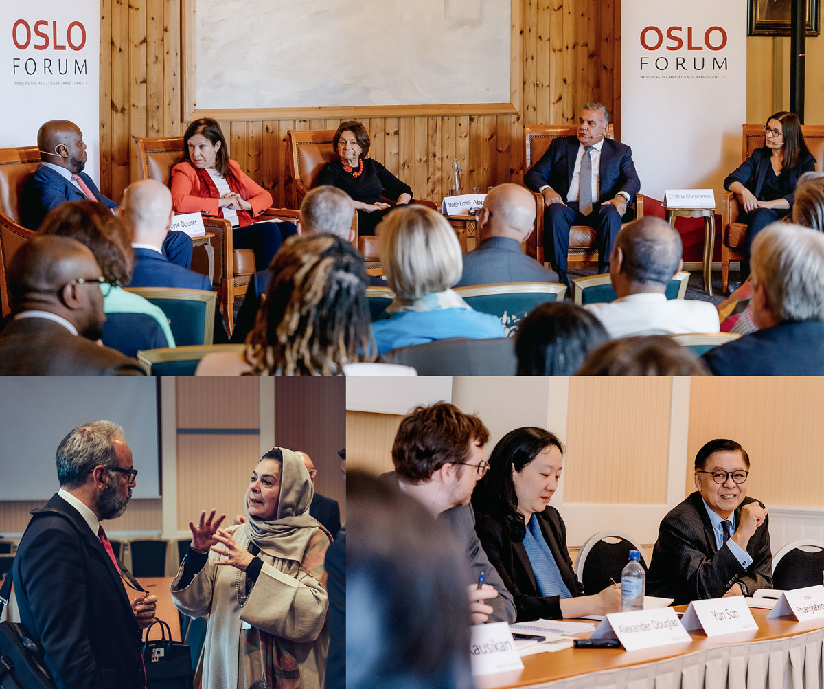 Figur 6.3 Deltakere i samtale under Oslo Forum i 2022 og 2024.