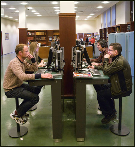 Figur 3.1 Frå publikumsarealet ved Nasjonalbiblioteket