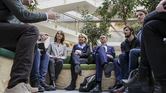 Næringsminister Monica Mæland lanserte presåkornfondet på Startup Lab i Oslo i mars.