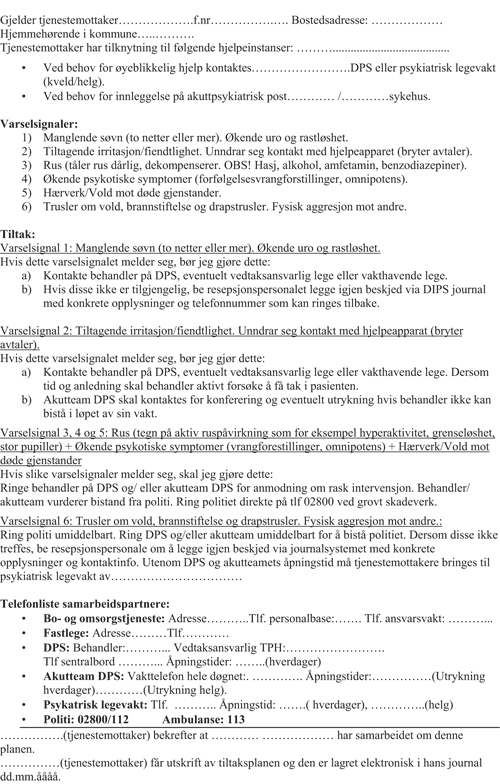 Figur 12.1 Eksempel på en kriseplan