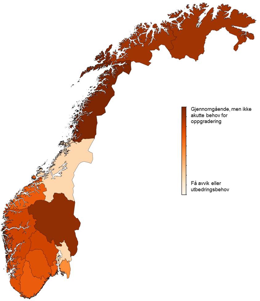 Tilstand på omsatte boliger etter fylke. 2024.