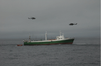 Figur 3.2 Kystvakten i aksjon mot UUU-fiske