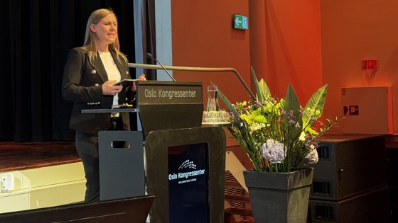 Barne- og familieminister Lene Vågslid talte om regjeringens arbeid med forebygging av ungdomskriminalitet på NUBUs fagkonferanse i Oslo 14. mai 2025.