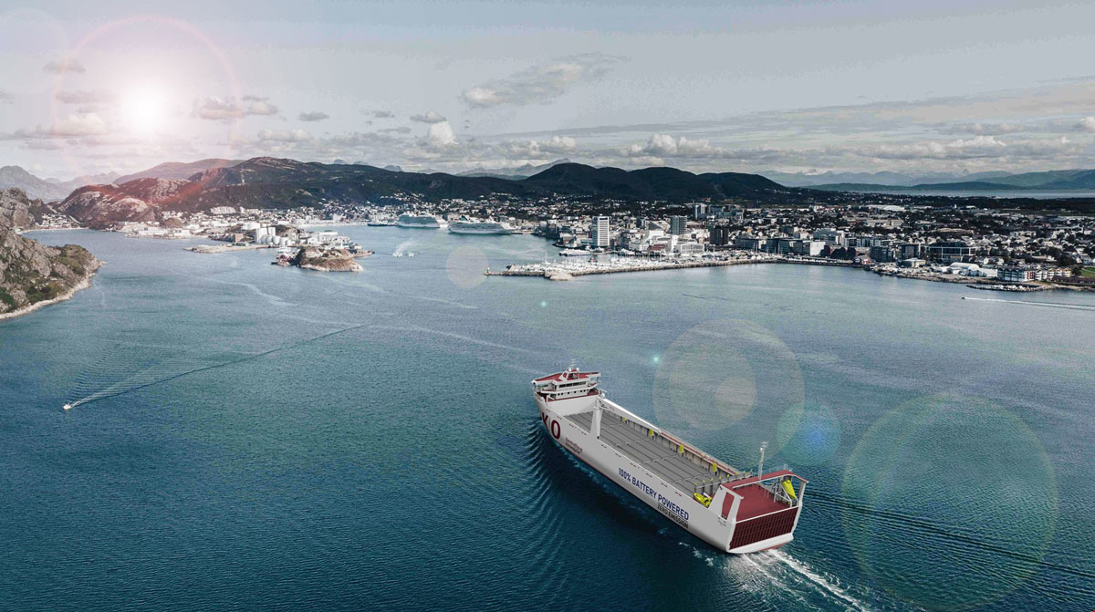 Figure 5.11 Green shipping. Illustration of a zero-emission sea route between Bodø and Troms that is being planned by the grocery wholesaler ASKO.