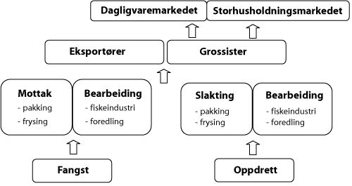 Figur 3.17 Verdikjeden for fangst, oppdrett, fisk og sjømat