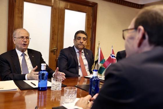 Utenriksministeren møtte Palestinas statsminister Muhammad Mustafa i Madrid i