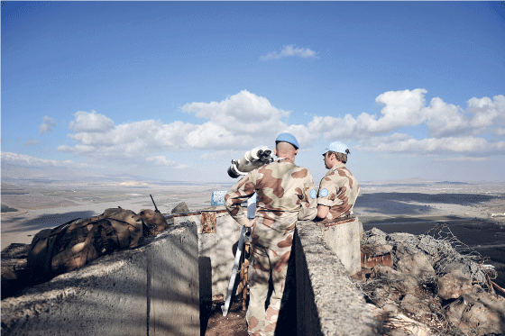Figur 4.1 Norske observatører i UNTSO på post på Golan.