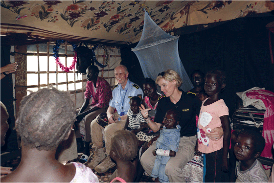 Figur 4.11 Besøk hos en familie i flyktningleiren i Juba i Sør-Sudan.