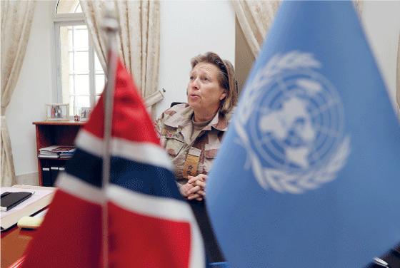 Figur 4.2 Generalmajor Kristin Lund var sjef for UNTSO fra 2017 til 2019.