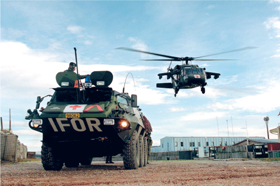 Figur 4.9 Norge deltok i IFOR i Bosnia-Hercegovina 1995–1996.