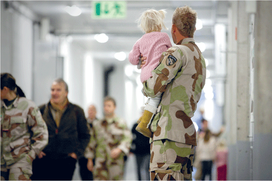 Figur 8.1 Norske soldater kommer hjem fra operasjoner i Afghanistan.
