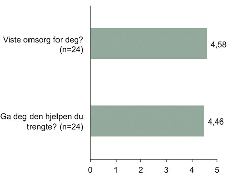 Figur 11.5 «Opplevde du at helsepersonellet ved legevakten/sykehuset …»