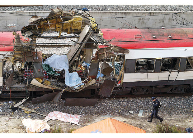 Figur 4.6 Angrep mot sivil infrastruktur i Madrid 2004. Ti bomber sprengtes med få minutters mellomrom på fire ulike tog.