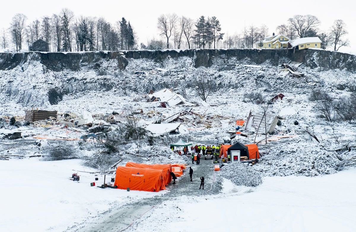 Figure 1.1 The quick clay landslide at Gjerdrum