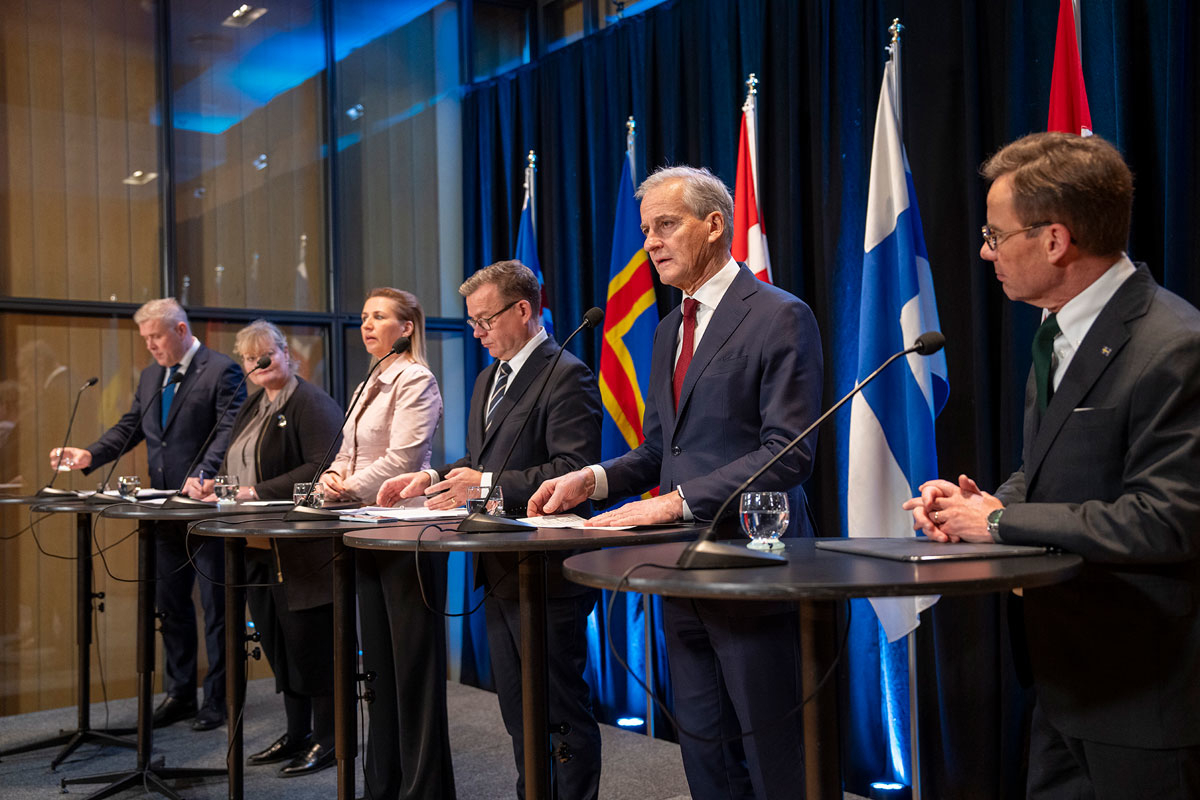 Figure 3.3 The Nordic prime ministers at the Nordic Council Session in Reykjavik