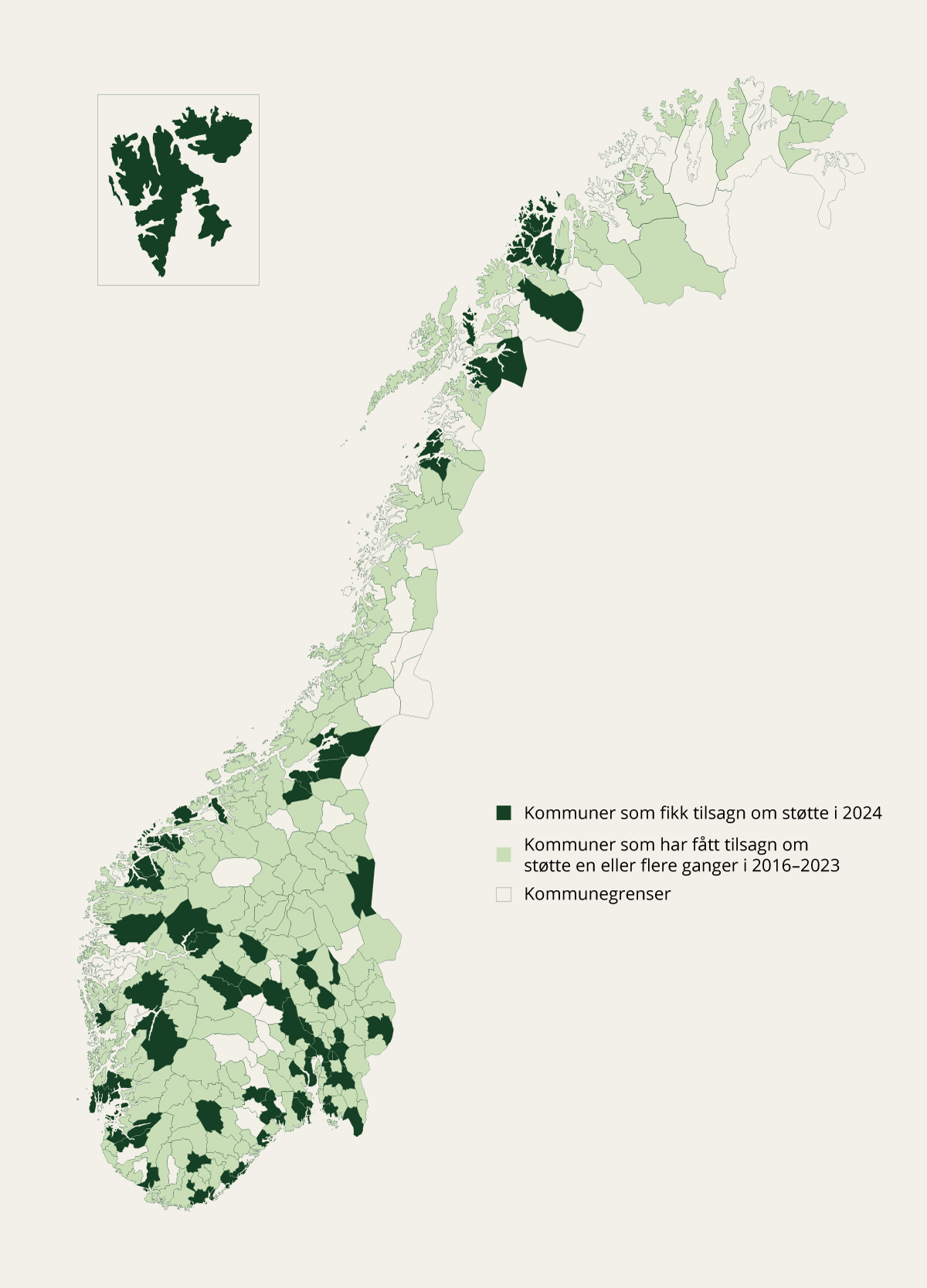 Figur 9.5 Klimasatsmidler – fordeling etter kommune