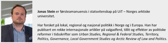 Portrett av Jonas Stein og teksten: Jonas Stein er førsteamanuensis i statsvitenskap på UiT – Norges arktiske universitet.