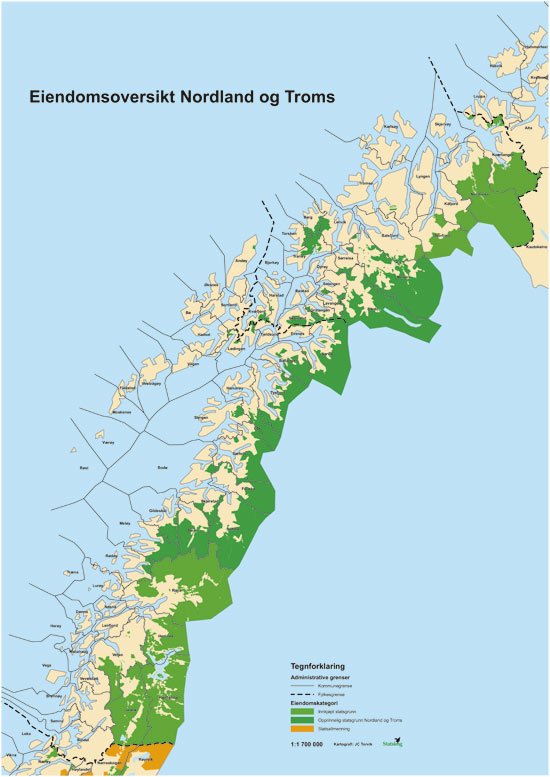 Figur 14.2 Statsgrunn i Nordland og Troms