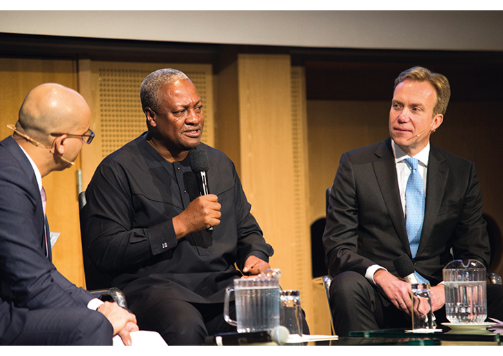 Figur 4.2 Norge, Oslo. Ghanas president John Dramani Mahama og utenriksminister Børge Brende under NABA-konferansen i 2014.