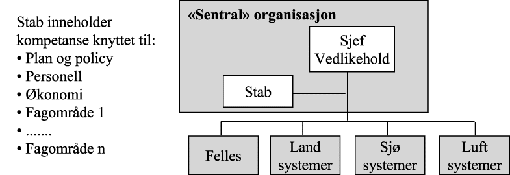 Figur 4.24 Illustrasjon av en felles vedlikeholdsorganisasjon
