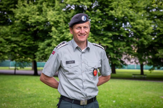 Bilde av John Olav Fuglem som i dag ble utnevnt til brigader og sjef Finnmarksbrigaden