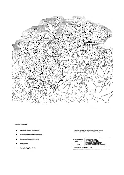 Figur 2.2 De samiske veidesiidaene i Finnmark