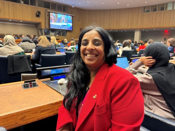 Lubna Jaffery at the UN's Headsquarters